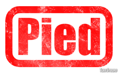 Pied Effet de texte