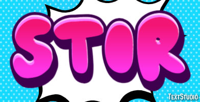 Stir Text Effect
