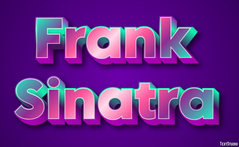 Frank Sinatra Efecto de Texto