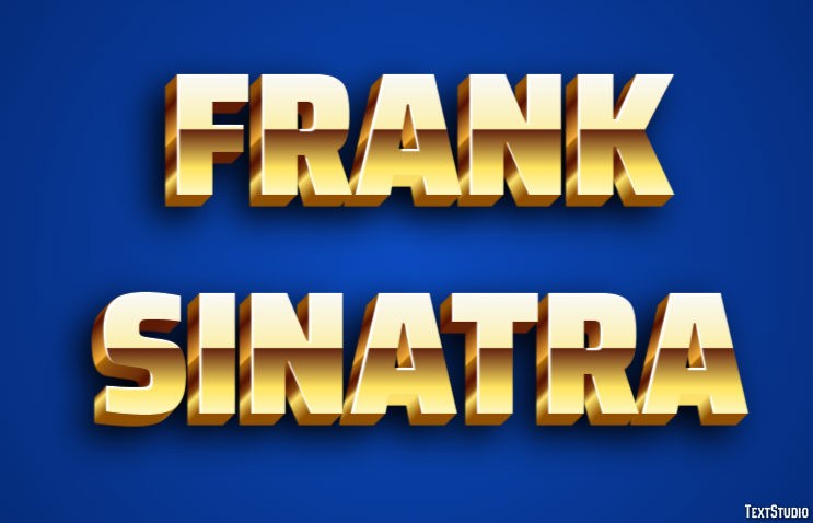 Frank Sinatra Efeito do texto