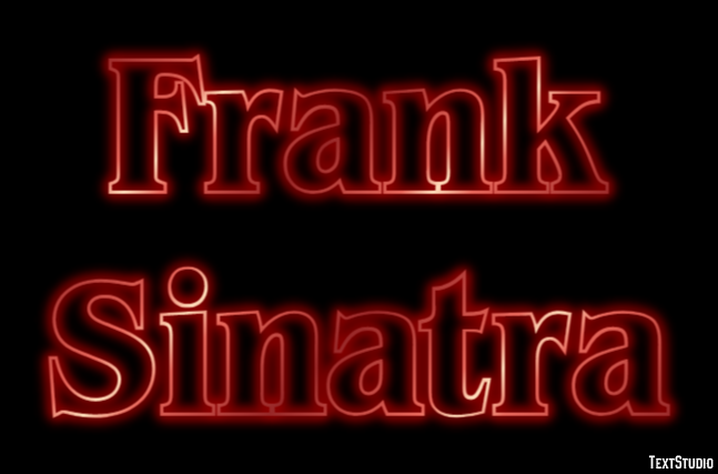 Frank Sinatra Efecto de Texto