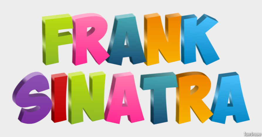Frank Sinatra Efecto de Texto