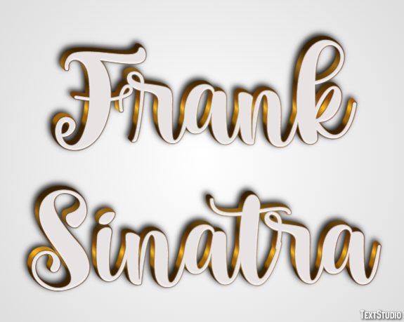 Frank Sinatra Efecto de Texto