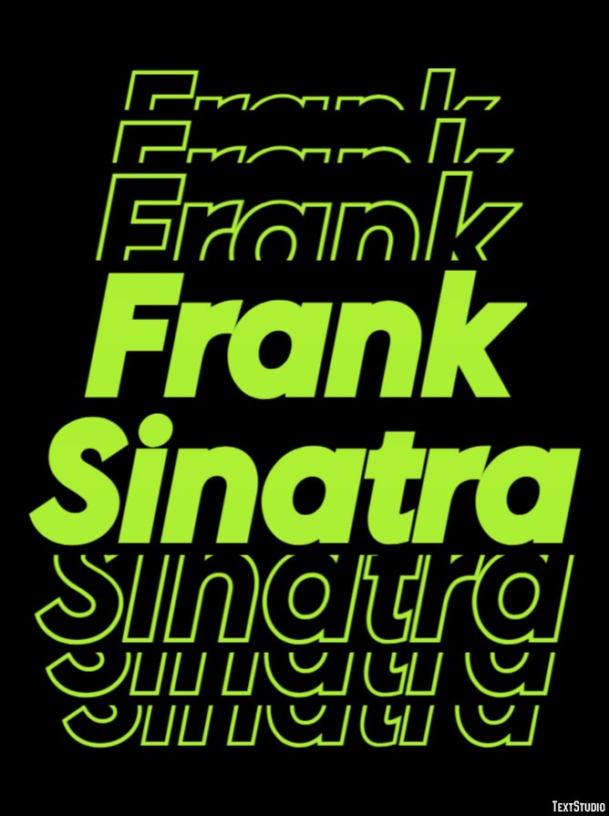 Frank Sinatra Efecto de Texto