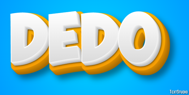 Dedo Efeito do texto