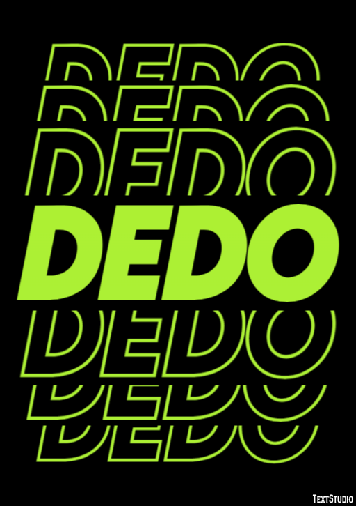 Dedo Efeito do texto