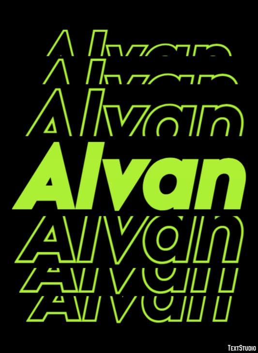 Alvan Efeito de texto