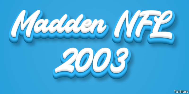 Madden NFL 2003 Effet de Texte