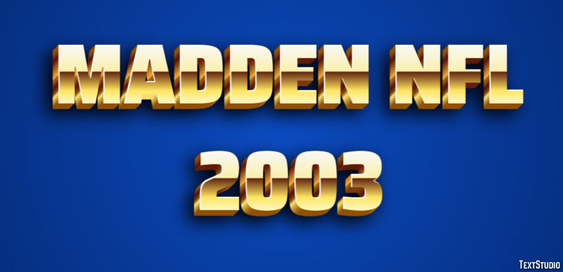 Madden NFL 2003 Effet de Texte