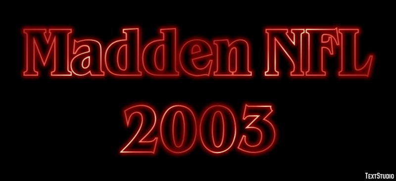 Madden NFL 2003 Effet de Texte