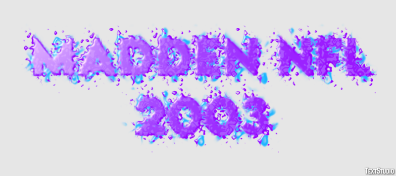 Madden NFL 2003 Effet de texte