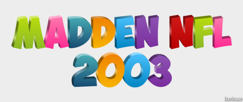 Madden NFL 2003 Effet de Texte