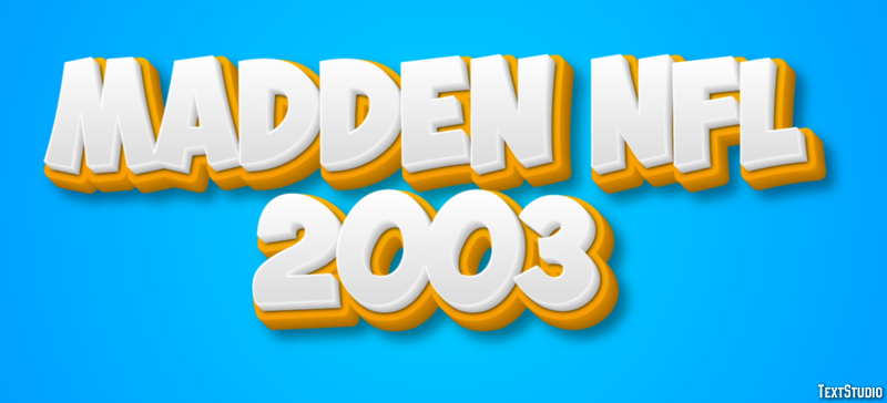 Madden NFL 2003 Effet de Texte
