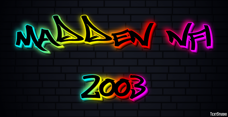 Madden NFL 2003 Effet de Texte