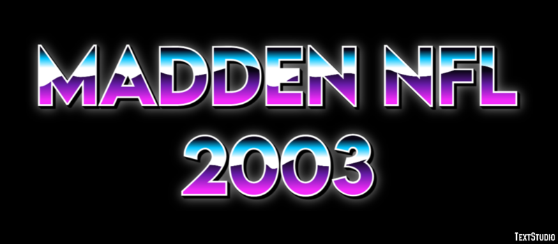 Madden NFL 2003 Effet de Texte