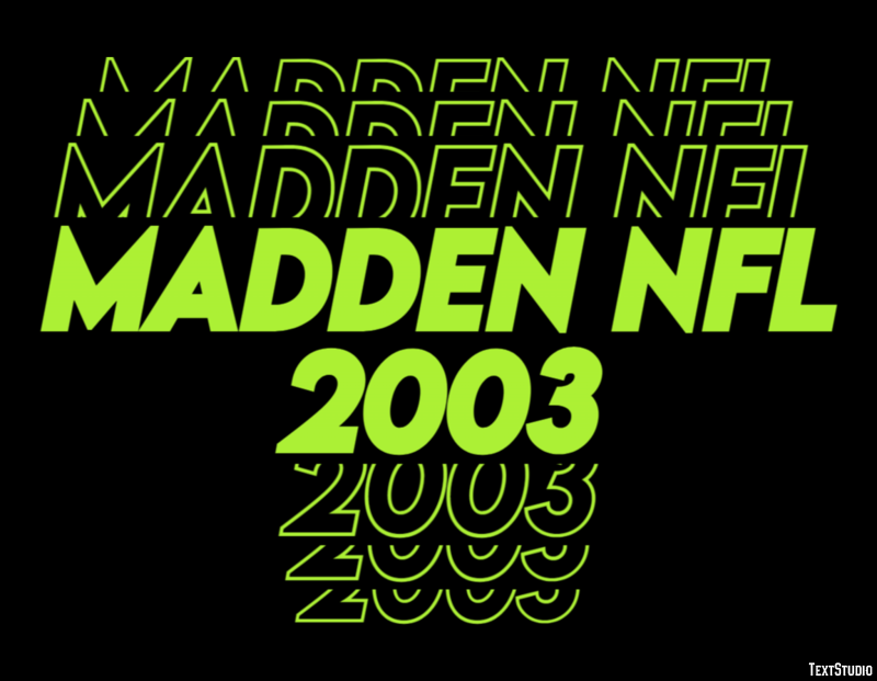 Madden NFL 2003 Effet de Texte