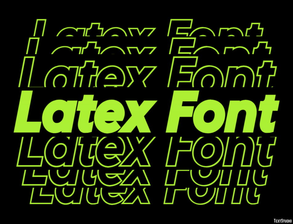 Latex Font Tekst Effect