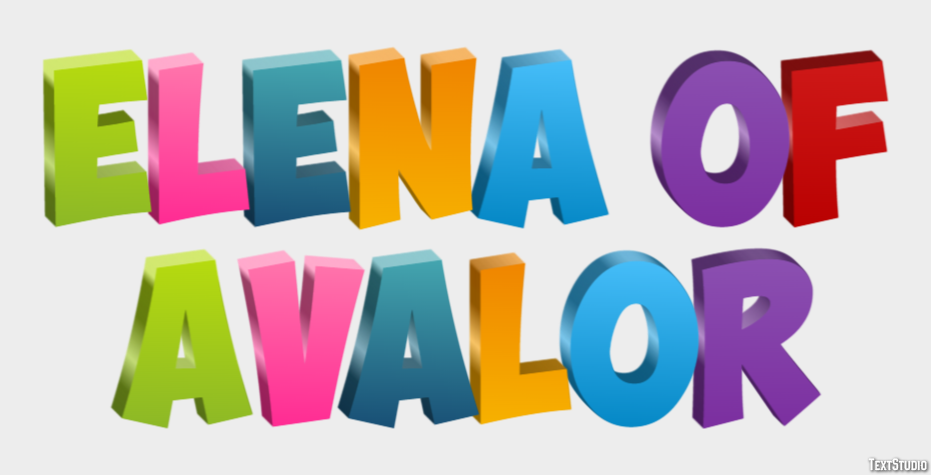 Elena of Avalor Efecto de Texto