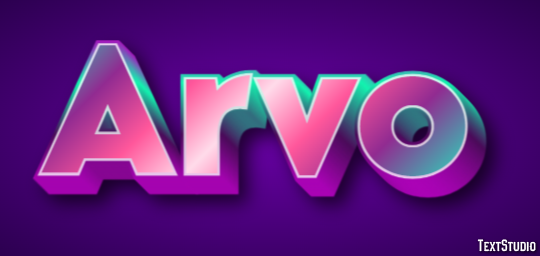 Arvo Эффект текста