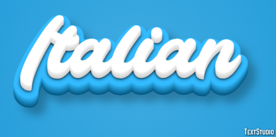Italian Text Effect