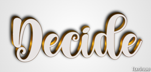 Decide Text Effect