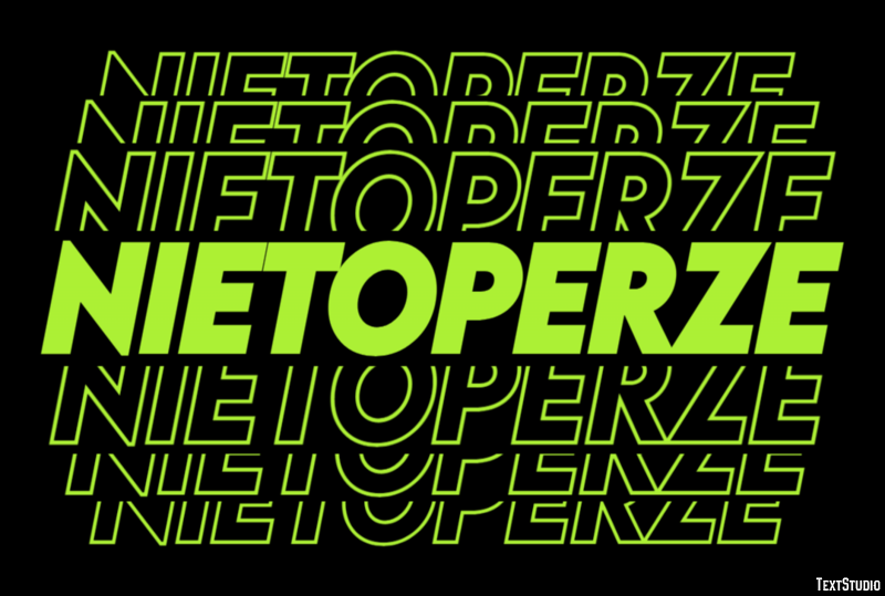 Nietoperze Efekt tekstowy