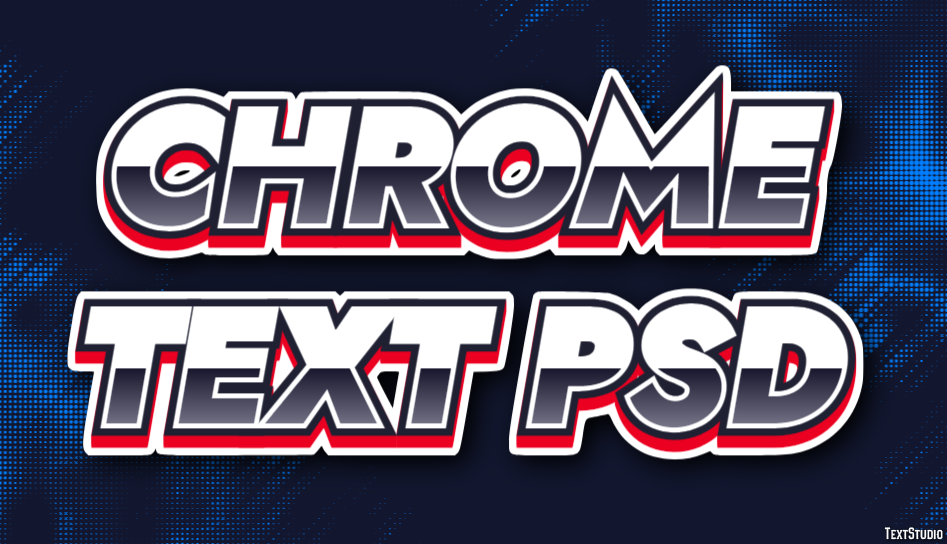Chrome Text Psd Text Effect
