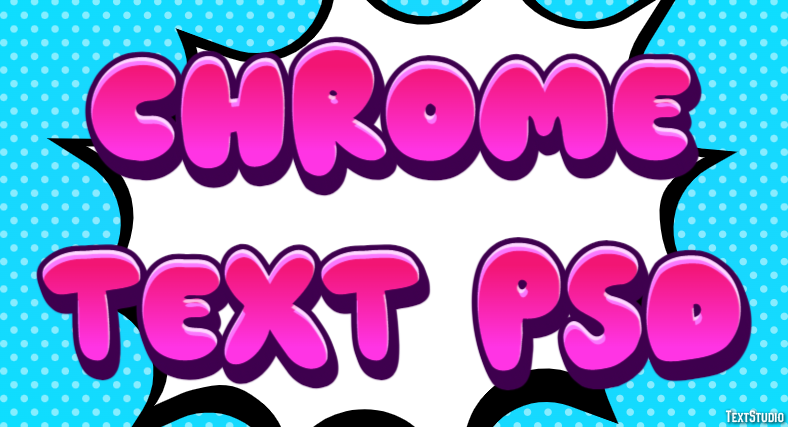 Chrome Text Psd Text Effect