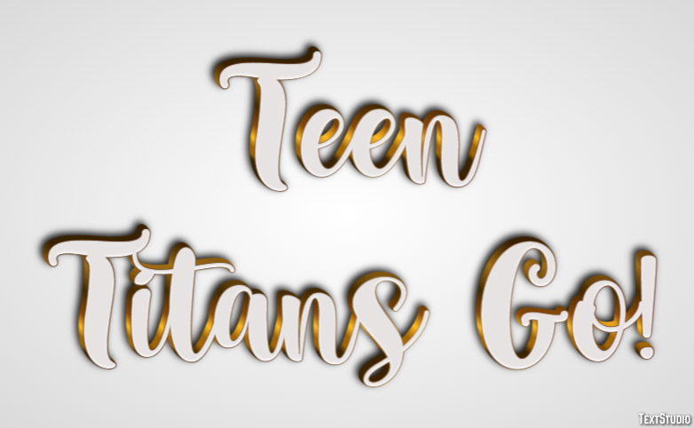 Teen Titans Go! Efecto de Texto