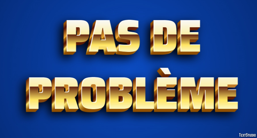 Pas de problème Effet de Texte