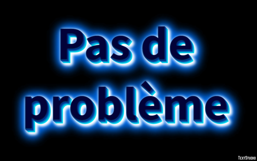 Pas de problème Effet de Texte