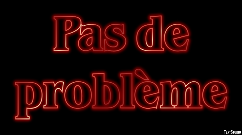 Pas de problème Efecto de Texto