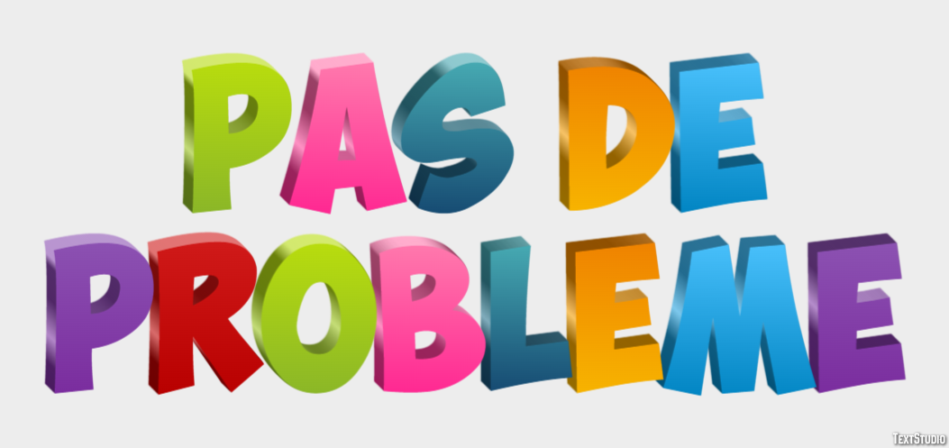 Pas de problème Efecto de Texto