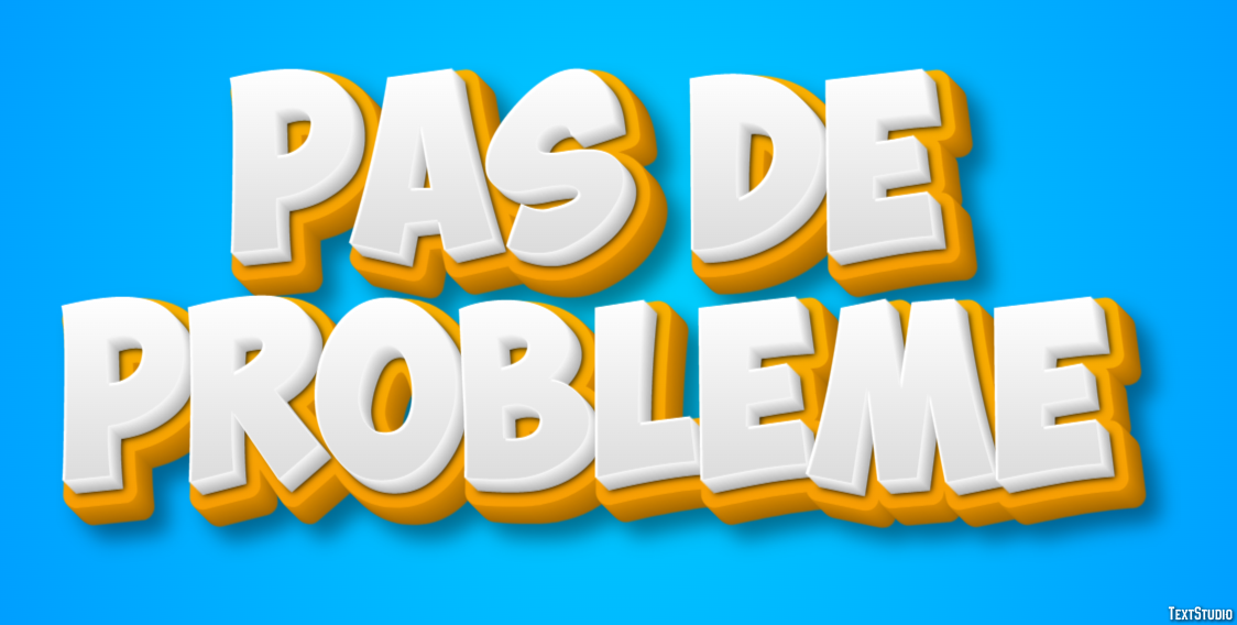 Pas de problème Efecto de Texto