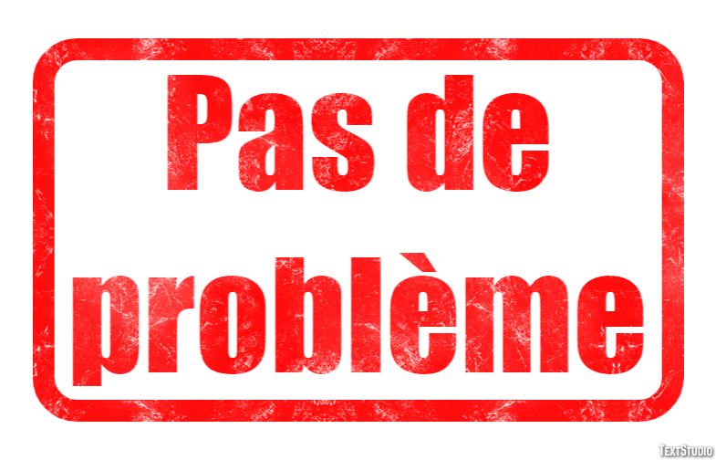 Pas de problème Efecto de texto