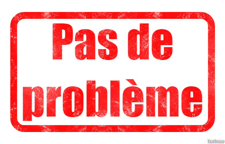 Pas de problème Efecto de Texto