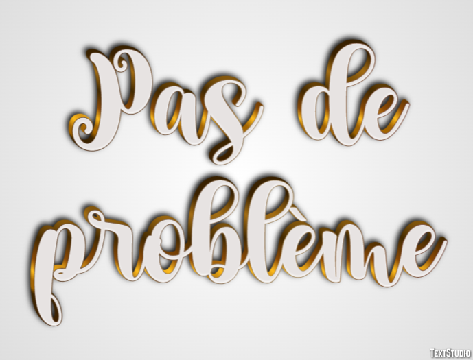 Pas de problème Effet de Texte