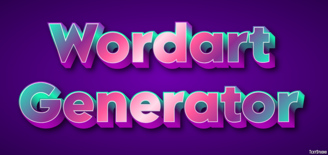 Wordart Generator Effetto testo