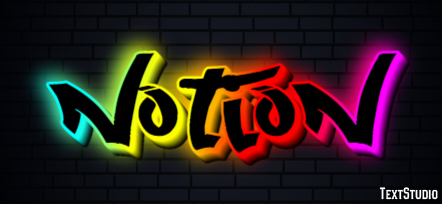 Notion Efeito de texto