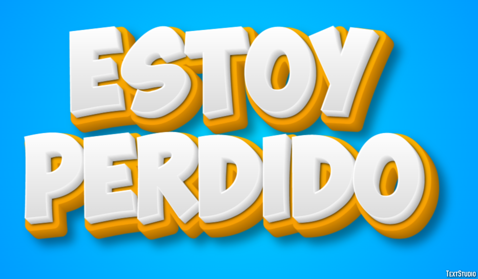 Estoy perdido Efeito de texto