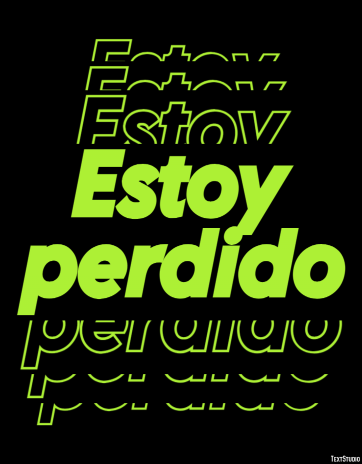 Estoy perdido Efecto de Texto