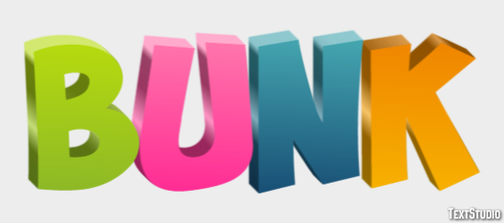 Bunk Text Effect
