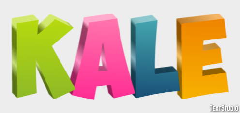 Kale Text effect