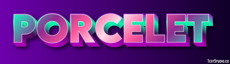 Porcelet Effet de texte