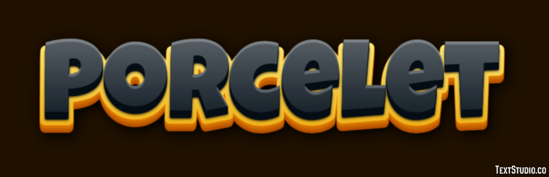 Porcelet Effet de texte