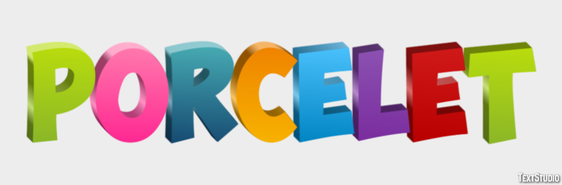 Porcelet Effet de texte