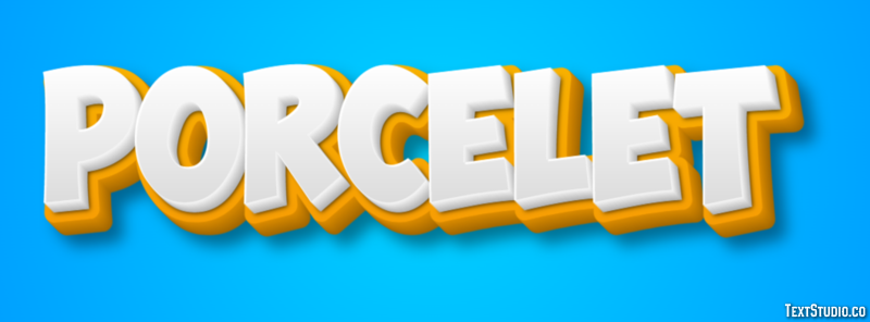 Porcelet Effet de texte