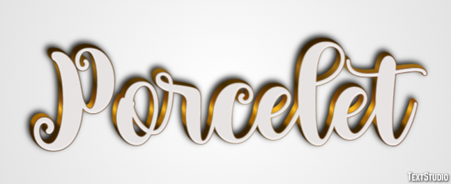 Porcelet Efecto de Texto