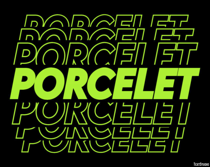 Porcelet Efecto de Texto