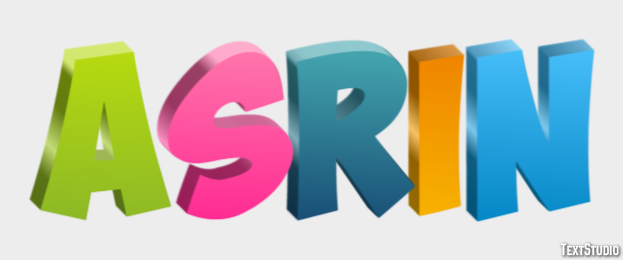 Asrin Text effect